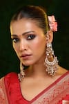 Buy_Ruby Raang_Multi Color Stones, Pearls, Beads Kundan Chand Earrings  _at_Aza_Fashions