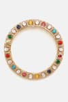 Shop Ruby Raang Multi Color Stones, Crystals Kundan Studded Bracelet Online at Aza Fashions Shop_Ruby Raang_Multi Color Stones, Crystals Kundan Studded Bracelet _Online_at_Aza_Fashions