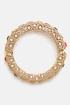 Ruby Raang_Multi Color Stones, Kundan Embellished Bracelet _at_Aza_Fashions
