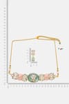 Shop Ruby Raang Multi Color Stones, Pearls Kundan And Stonework Choker & Earrings Set Online at Aza Fashions Shop_Ruby Raang_Multi Color Stones, Pearls Kundan And Stonework Choker & Earrings Set _Online_at_Aza_Fashions