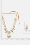 Ruby Raang_Gold Plated Kundan Necklace With Earrings _Online_at_Aza_Fashions