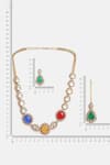 Buy Ruby Raang Multi Color Stones, Crystals, Stonework Kundan Embellished Necklace Set Online at Aza Fashions Buy_Ruby Raang_Multi Color Stones, Crystals, Stonework Kundan Embellished Necklace Set _Online_at_Aza_Fashions
