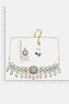 Buy Ruby Raang Multi Color Stones, Gemstones, Stonework Moissanite Choker With Earrings Online at Aza Fashions Buy_Ruby Raang_Multi Color Stones, Gemstones, Stonework Moissanite Choker With Earrings _Online_at_Aza_Fashions