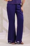 K-Anshika_Purple Georgette Sequins, Beads V-neck, Sweetheart Embellished Corset With Pant _Online_at_Aza_Fashions