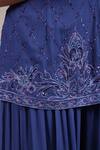 K-Anshika_Blue Georgette Sequins, Beads, Embroidery Scoop Neck Work Kurta Sharara Set _Online_at_Aza_Fashions