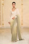 Buy_Arpita Mehta_Off White Georgette Embroidery, Sequins, Zari Sweetheart Shaded Hand Star Set _at_Aza_Fashions