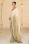 Buy_Arpita Mehta_Off White Georgette Embroidery, Sequins, Zari Sweetheart Shaded Hand Star Set _Online_at_Aza_Fashions