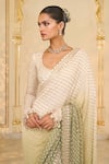 Buy_Arpita Mehta_Off White Georgette Embroidery, Sequins, Zari Sweetheart Shaded Hand Star Set 