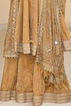 Arpita Mehta_Gold Tissue Embroidery, Mirrors, Hand Anarkali Sharara And Jaal Dupatta Set _Online_at_Aza_Fashions