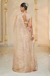 Shop_Arpita Mehta_Beige Organza, Net Foil Printing, Red Bloom Printed Lehenga Set With Blouse _at_Aza_Fashions