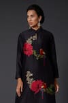 Buy Balance By Rohit Bal Black Chanderi Silk, Cotton Embroidery Mandarin Collar, Tunic With Palazzo Online at Aza Fashions Buy_Balance By Rohit Bal_Black Chanderi Silk, Cotton Embroidery Mandarin Collar, Tunic With Palazzo _Online_at_Aza_Fashions