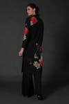 Shop Balance By Rohit Bal Black Chanderi Collared, Button-down Neck Tunic With Palazzo at Aza Fashions Shop_Balance By Rohit Bal_Black Chanderi Collared, Button-down Neck Tunic With Palazzo _at_Aza_Fashions