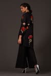 Shop Balance By Rohit Bal Black Chanderi Collared, Button-down Neck Printed Tunic With Palazzo at Aza Fashions Shop_Balance By Rohit Bal_Black Chanderi Collared, Button-down Neck Printed Tunic With Palazzo _at_Aza_Fashions