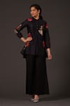 Buy Balance By Rohit Bal Black Chanderi Collared, Button-down Neck Printed Tunic With Palazzo at Aza Fashions Buy_Balance By Rohit Bal_Black Chanderi Collared, Button-down Neck Printed Tunic With Palazzo _at_Aza_Fashions