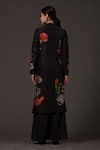 Shop Balance By Rohit Bal Black Chanderi Collared, Button-down Neck Digital Print Tunic With Palazzo at Aza Fashions Shop_Balance By Rohit Bal_Black Chanderi Collared, Button-down Neck Digital Print Tunic With Palazzo _at_Aza_Fashions