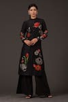 Buy Balance By Rohit Bal Black Chanderi Collared, Button-down Neck Digital Print Tunic With Palazzo at Aza Fashions Buy_Balance By Rohit Bal_Black Chanderi Collared, Button-down Neck Digital Print Tunic With Palazzo _at_Aza_Fashions