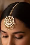 Shop_Amaara Jewels_Gold Plated Aranya Kundan Embellished Maangtikka _at_Aza_Fashions