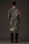 Shop_Balance By Rohit Bal_Gray Cotton Floral Digital Print Kurta Set _at_Aza_Fashions