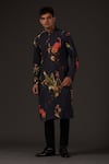 Buy_Balance By Rohit Bal_Black Cotton Floral Digital Print Kurta Set _at_Aza_Fashions