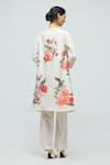Shop_Balance By Rohit Bal_Ivory Chanderi, Voile Round Neck Floral Print Tunic With Palazzo _at_Aza_Fashions
