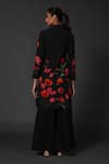 Shop Balance By Rohit Bal Black Chanderi Mandarin Collar Print With Palazzo at Aza Fashions Shop_Balance By Rohit Bal_Black Chanderi Mandarin Collar Print With Palazzo _at_Aza_Fashions