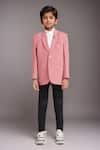 Buy_Petite Pomme_Pink Polyester Brooches Solid Blazer _at_Aza_Fashions