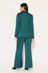 Shop_Linetribe__Emerald Green Crepe Beads Solira Embellished Blazer With Pant _at_Aza_Fashions