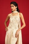 Buy_Megha Pitti_Ivory Modal, Satin, Crepe Sequins, Zari, Embroidery Corset Draped Skirt Set _Online_at_Aza_Fashions