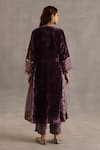 Shop_Begum_Purple Velvet, Satin, Tissue, Organza Gota Patti, Megh Embroidered Kurta Set 