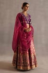 Buy Begum Pink Silk, Organza Zari, Gota Patti, Tassels, Saras Floral Woven Lehenga Set Online at Aza Fashions Buy_Begum_Pink Silk, Organza Zari, Gota Patti, Tassels, Saras Floral Woven Lehenga Set _Online_at_Aza_Fashions