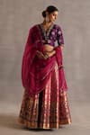 Buy Begum Pink Silk, Organza Zari, Gota Patti, Tassels, Saras Floral Woven Lehenga Set at Aza Fashions Buy_Begum_Pink Silk, Organza Zari, Gota Patti, Tassels, Saras Floral Woven Lehenga Set _at_Aza_Fashions