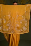 Buy_Sitaraa_Mustard , Organza Zari, Embroidery, Sequins Border Saree With Blouse _Online_at_Aza_Fashions