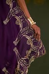 Buy_Sitaraa_Purple Silk, Organza Zari, Embroidery, Amogha Yali Motif Saree With Blouse _Online_at_Aza_Fashions