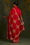 Shop_Sitaraa_Red , Organza Zari, Embroidery, Durgayana Resham Saree With Blouse _at_Aza_Fashions