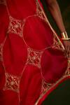 Shop_Sitaraa_Red , Organza Zari, Embroidery, Durgayana Resham Saree With Blouse _Online_at_Aza_Fashions