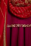 Sitaraa_Purple , Organza Embroidery, Aranya High-low Lehenga And Blouse Set _Online_at_Aza_Fashions