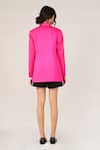 Shop_Payal Pratap_Fuchsia Satin Collared Brunonii Jacket _at_Aza_Fashions
