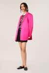 Payal Pratap_Fuchsia Satin Collared Brunonii Jacket _Online_at_Aza_Fashions