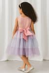 Shop_A Little Fable_Lavender Polyester, Tulle Applique, Sequins, Beads Floral Tiered Dress _at_Aza_Fashions