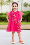 Buy_A Little Fable_Fuchsia Tulle Applique Butterfly Dress _at_Aza_Fashions
