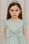 Buy_A Little Fable_Mint Tulle, Polyester Sequins, Bows Embellished Dress _Online_at_Aza_Fashions