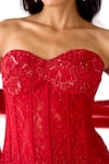 Shop_Basanti Kapde aur Koffee_Red Net Sequins, Stones, Beads Sweetheart Neck Chantily Corset Lehenga Set _Online_at_Aza_Fashions