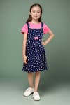 Buy_Petite Pomme_Pink Cotton Bows Knee Length Dungarees Dress _at_Aza_Fashions