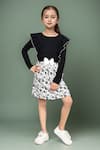 Buy_Petite Pomme_Black Cotton Bows Full Sleeve Floral Printed Dress _at_Aza_Fashions