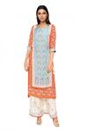 Buy_Soup By Sougat Paul_Orange Round Printed Kurta Set _at_Aza_Fashions