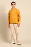 Buy_Mayank Modi - Men_Mustard Cotton Embroidery Jacket 