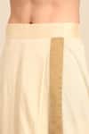 Buy_Mayank Modi - Men_Beige Silk, Cotton Zari Draped Dhoti Pant _Online_at_Aza_Fashions