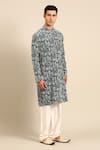 Mayank Modi - Men_Blue Chanderi Embroidered Kurta Set _Online_at_Aza_Fashions