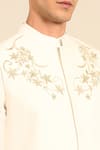 Buy_Mayank Modi - Men_Ivory Silk, Cotton Embroidery, Metallic Thread Floral Nehru Jacket _Online_at_Aza_Fashions