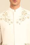 Buy_Mayank Modi - Men_Ivory Silk, Cotton Embroidery, Metallic Thread Floral Nehru Jacket 